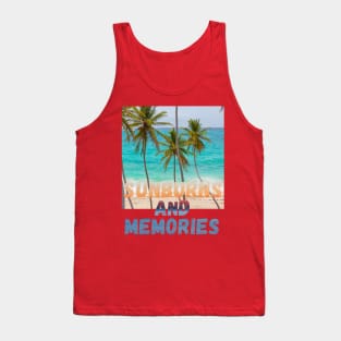 Palm Tree SUNBURNS AND MEMORIES Tank Top